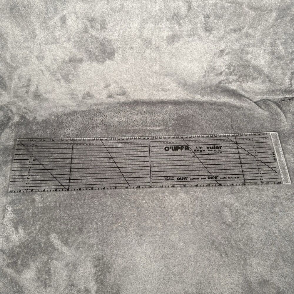 O'LIPFA Lip Edge Ruler Model 11111 Quilting & Fabric Rotary Cutting 24 "L